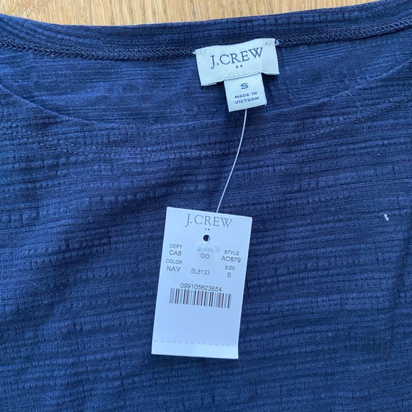 J.Crew Factory Crinkle Tee Navy - Picture 3 of 4